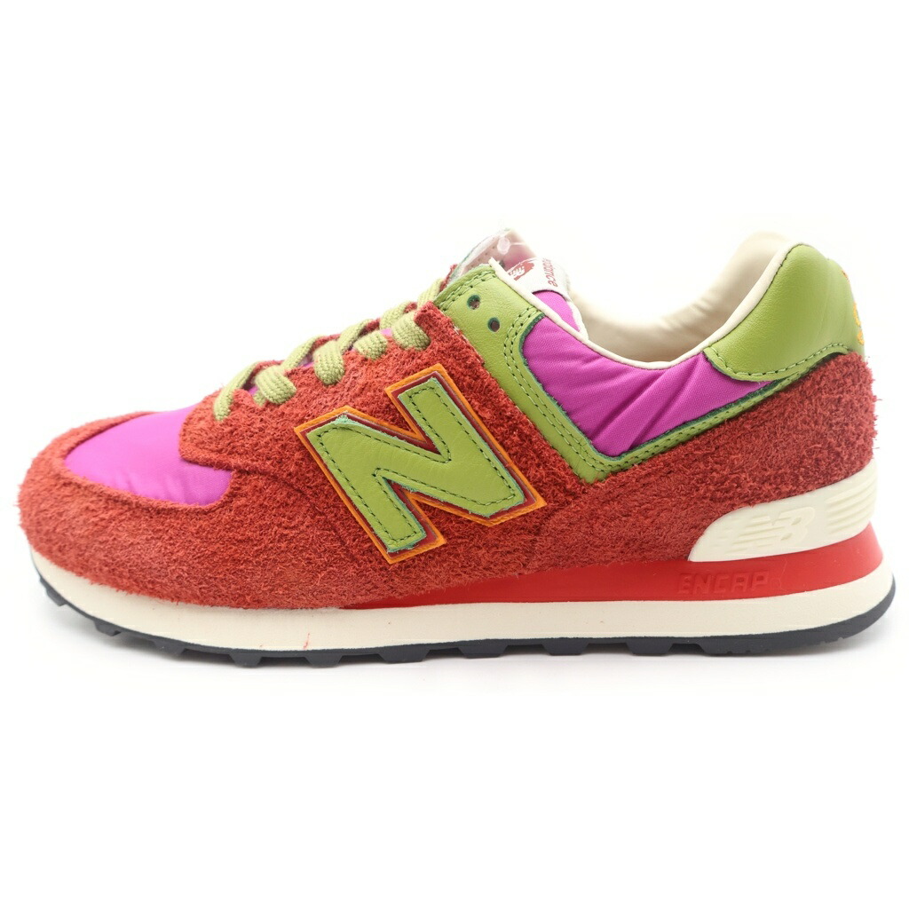 New Balance(ニュー平衡にする) 大きさ:26.5珊 ML574RAT ×Stray Rats ストレイラッツ スウェードレザー ローカットスニーカー 赤いこと US8.5/26.5珊【新古品/中古】【度合いS】【色つや赤いこと】【オンライン押さえる商いもの】