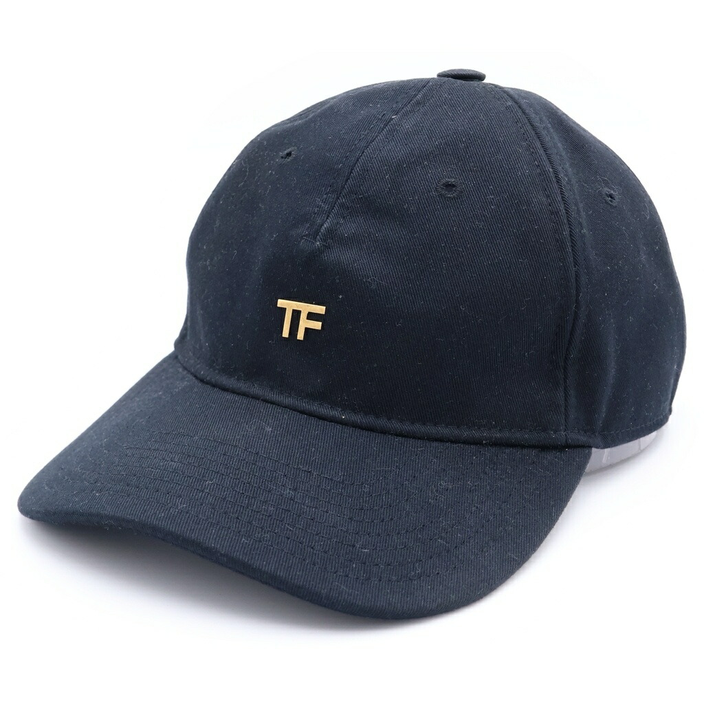 TOM FORD(トムジェラルド・r・フォード) 大いさ:os TFロゴタイプ 綿織物 野球旗がしら かぶり笠 WH002T TCN008 黒いこと【中古】【座標軸B】【色合い黒いこと】【オンライン制限事項商いもの】