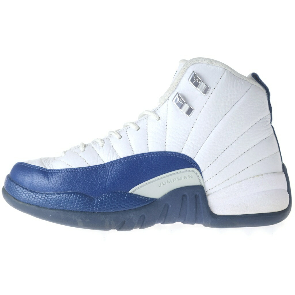 NIKE(ナイキ) 大きさ:US6.5Y/24.5珊 GS Air Jordan 12 Retro French Blue GS エアジョーダン 12 レトロ フレンチ 青碧 US6.5Y/24.5珊 白いこと 153265 113【中古】【度合いB】【色つや白いこと】【オンライン押さえる商いもの】