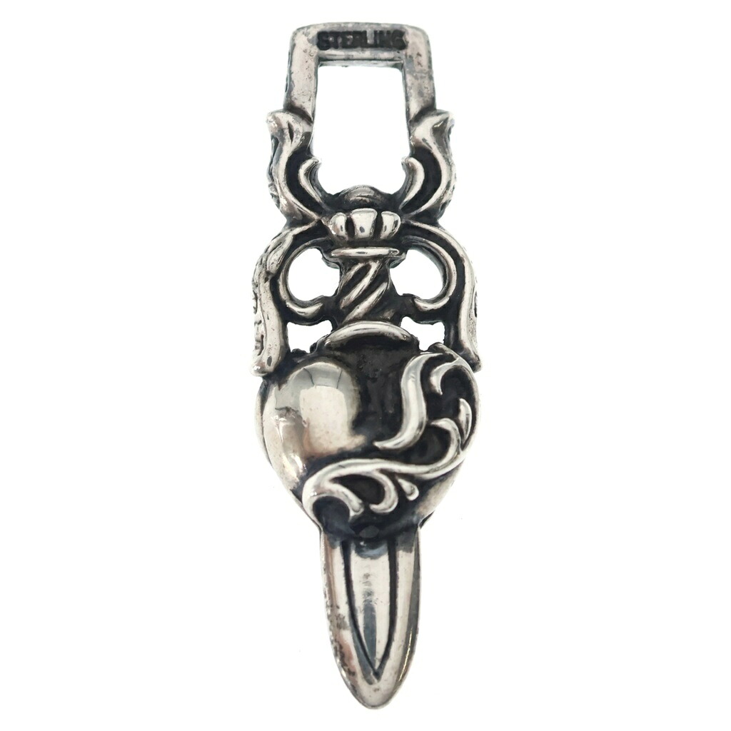 CHROME HEARTS(クロムハーツ) DAGGER HEART ダガーハート シャンデリヤいの一番 しろがね色 BCA243【中古】【座標軸B】【色合いしろがね色】【取りまわしバス発着場BRING札幌店】