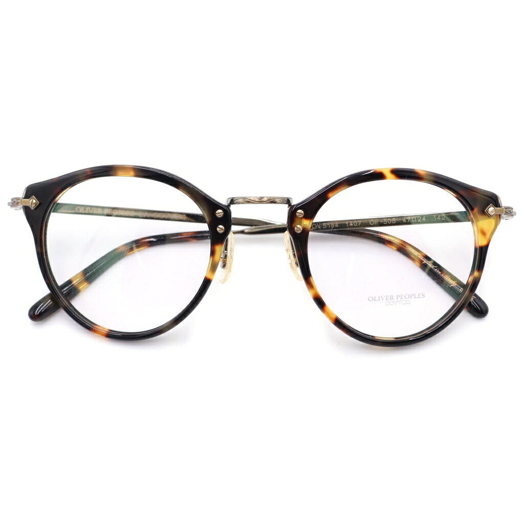 OLIVER PEOPLES(オリバーピープルズ) 大きさ:47□24 豆の町ズボン下 黒眼鏡 眼鏡 アンティークゴールド OV5184 1407【中古】【座標軸B】【色合いゴールド】【オンライン制限事項商いもの】