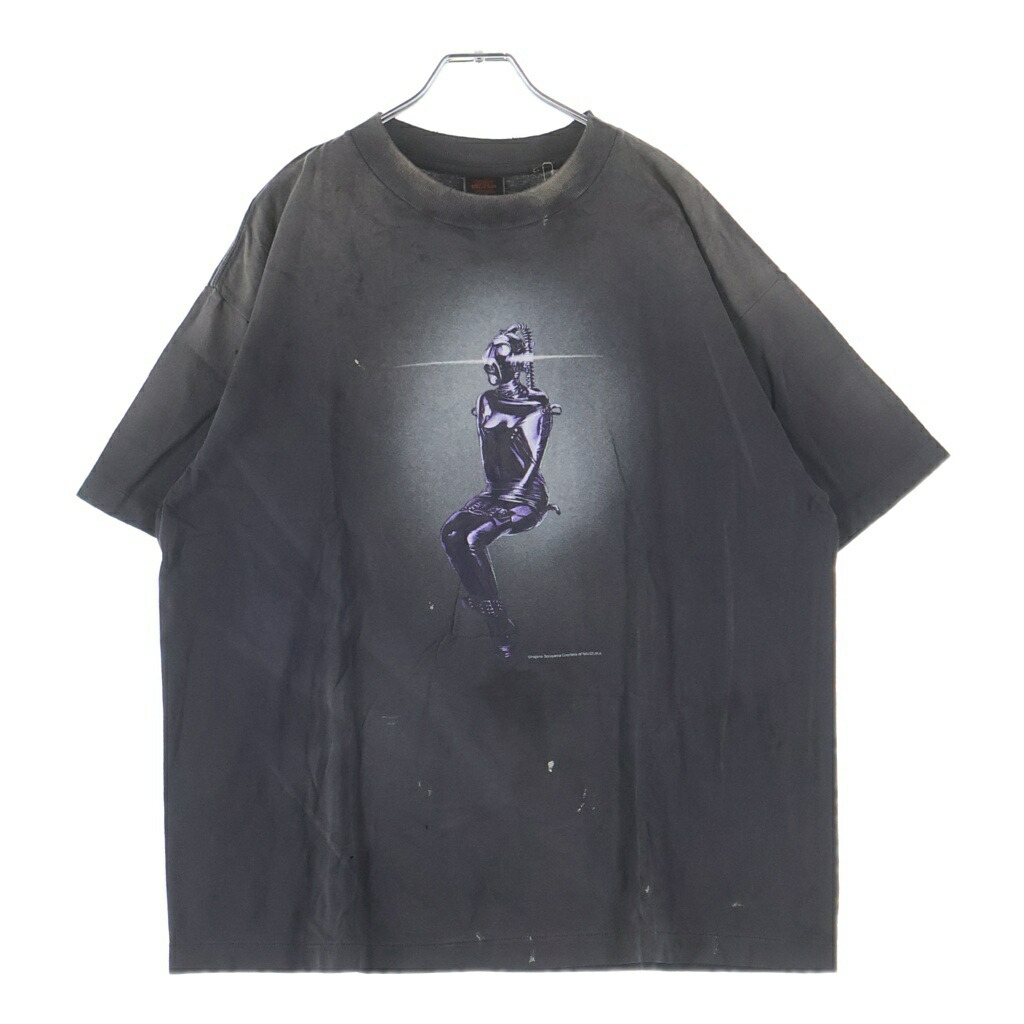 SAINT MICHAEL(セントマイケル) 大きさ:L ×Hajime Sorayama SS TEE MASK 空山基 恍ける 刷り上げる 労働者の一団のど首 半袖プルオーバー カットソー 黒いこと SM-HR1-0000-C75【新古品/中古】【座標軸S】【色合い黒いこと】【取りまわしバス発着場BRING THRIFT CLOSET あべの店】