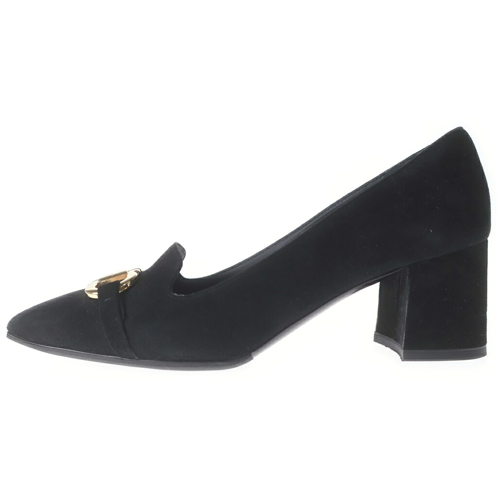 FERRAGAMO(フェラガモ) 大きさ:6 1/2 ハイヒール 黒いこと スエードクロス #6 1/2【中古】【座標軸A】【色つや黒いこと】【オンライン押さえる商いもの】