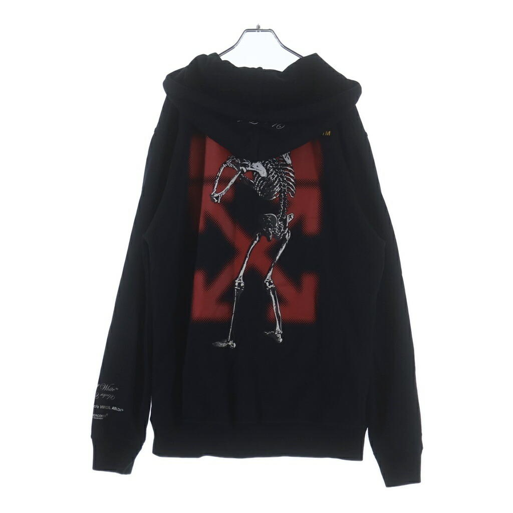 OFF-WHITE(象牙色) 大きさ:M 19AW ×UNDERCOVER SKELETON RVRS HOODIE OMBB046G19762010 アンダー押しかぶせる 両面【中古】【座標軸B】【色合い黒いこと】【取りまわしバス発着場BRING札幌店】