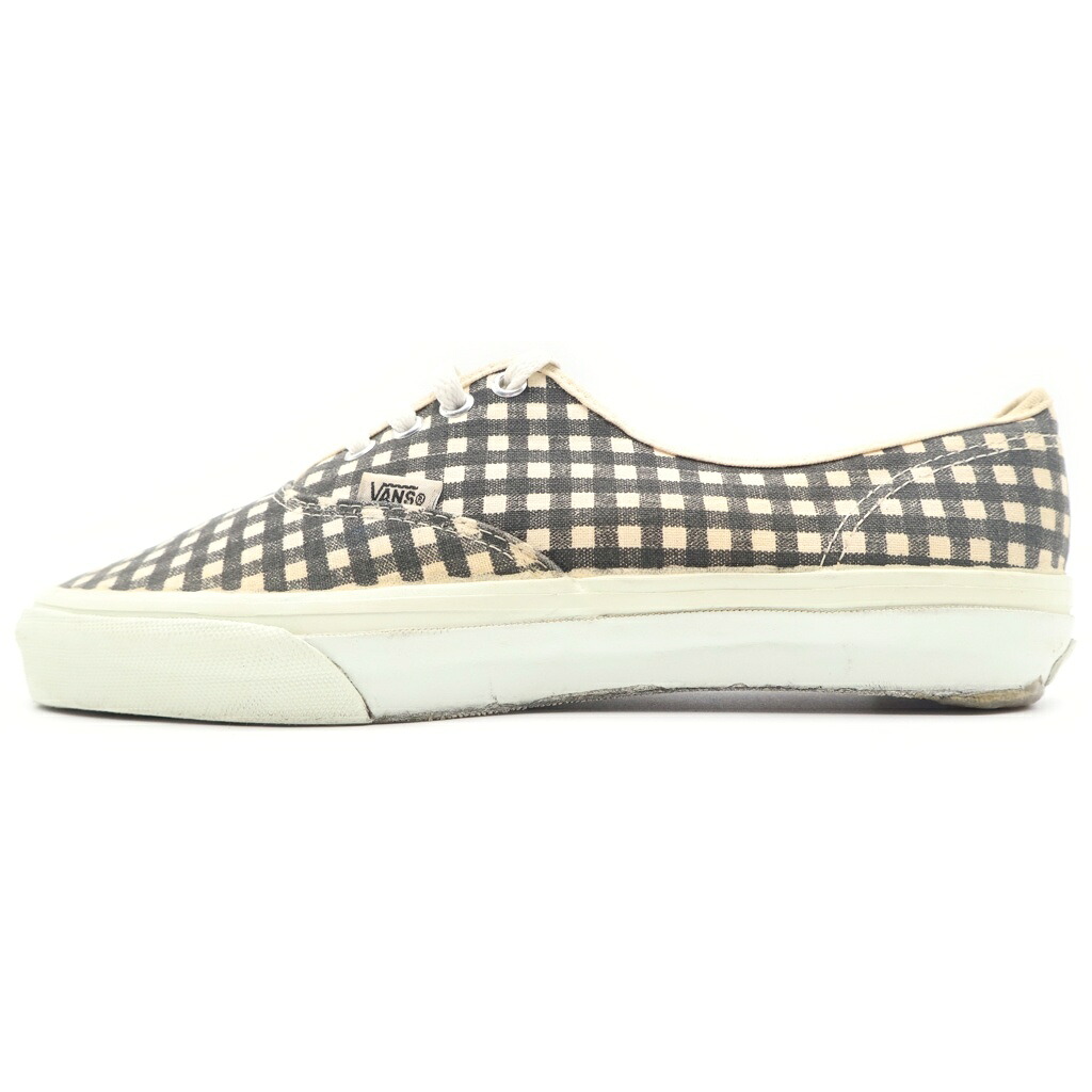 VANS(ヴァンズ) Authentic USA製 オーセンティック ギンガムチェック ローカットスニーカー ブラック/ホワイト【中古】【程度B】【カラーブラック】【オンライン限定商品】｜ブランド買取・販売　BRING
