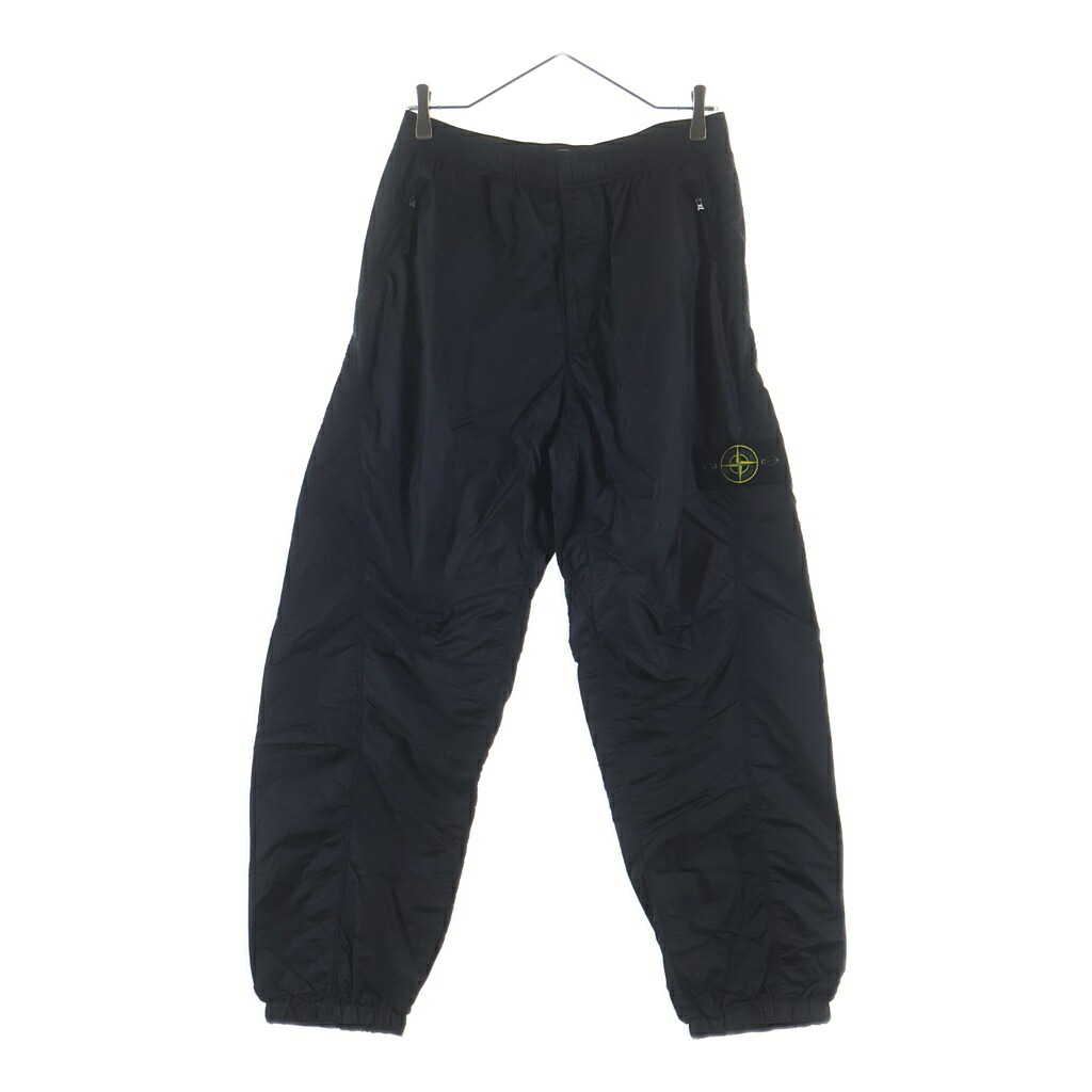 STONE ISLAND(ストーンアイランド) 大きさ:30 logo-patch track pants ナイロントラックパンツ 黒いこと【中古】【座標軸A】【色合い黒いこと】【取りまわしバス発着場新宿】