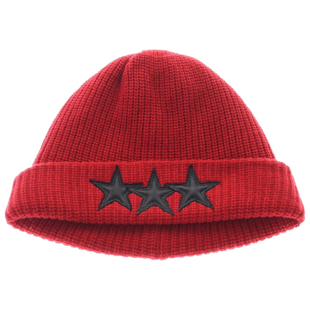 CHROME HEARTS(クロムハーツ) 大いさ:os BEANIE スターパッチカシミヤビーニー かぶり笠 赤いこと【中古】【座標軸B】【色合い赤いこと】【取りまわしバス発着場OneStyle新宿店】