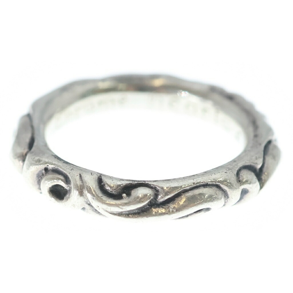 CHROME HEARTS(クロムハーツ) 大きさ:24.0号 SCRL BAND スクロールダンス楽隊 輪っか しろがね色 BCA351【中古】【度合いB】【色つやしろがね色】【取りまわしバス発着場BRING横浜ビブレ店】