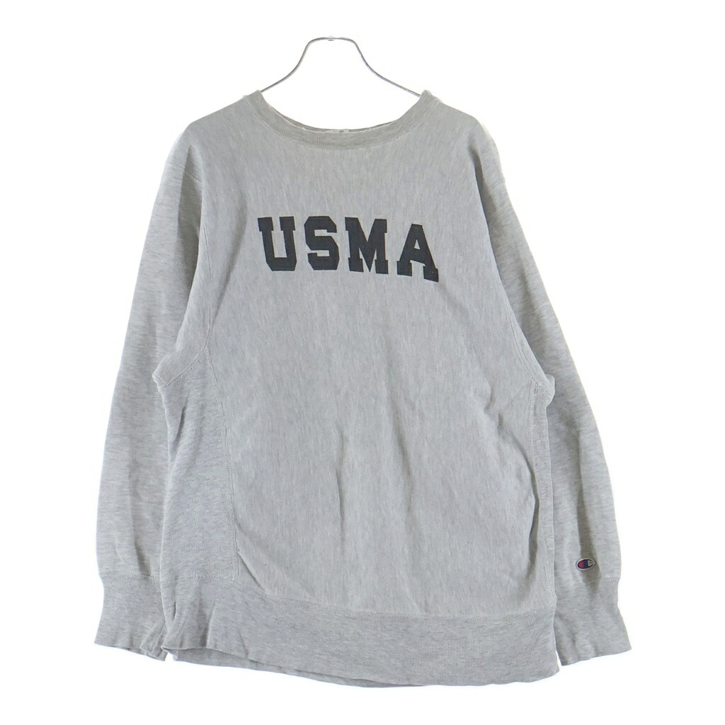 CHAMPION(はやりっ児) 大きさ:XL 80S REVERSEWEAVE USMA SWEATSHIRT リバースウィーブ ミリタリー 米正規陸軍将校授業時間 トリコタグ後期 USA製 染み込み刷り上げる スウェットトレーナー 薄墨色【中古】【座標軸B】【色合い薄墨色】【取りまわしバス発着場AWESOME高円寺店】
