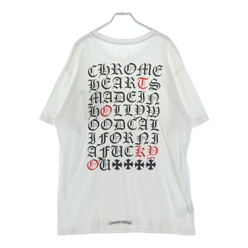 CHROME HEARTS(クロムハーツ) 大きさ:XL CH T-SHRT 1 うしろ側字母刷り上げるプルオーバー 半袖カットソー【中古】【座標軸B】【色つや黒いこと】【取りまわしバス発着場OneStyle原宿店】