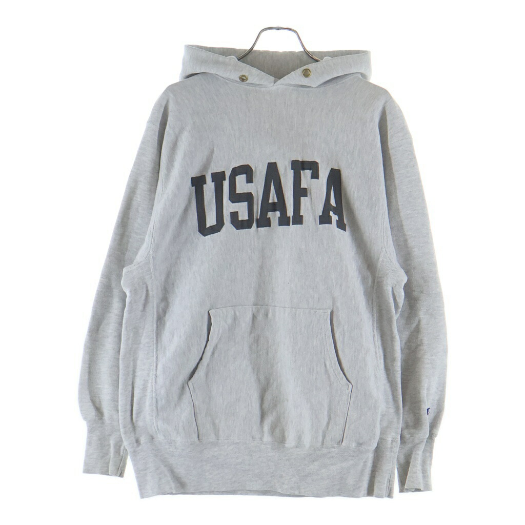 CHAMPION(はやりっ児) 大きさ:XL 90S REVERSEWEAVE USAFA HOODIE リバースウィーブ ミリタリー 米米空軍将校授業時間 刺しゅう曳き船 USA製 バックリフレクター 両面染み込み刷り上げる スウェットパーカー【中古】【度合いB】【色つや薄墨色】【取りまわしバス発着場AWESOME高円寺店】