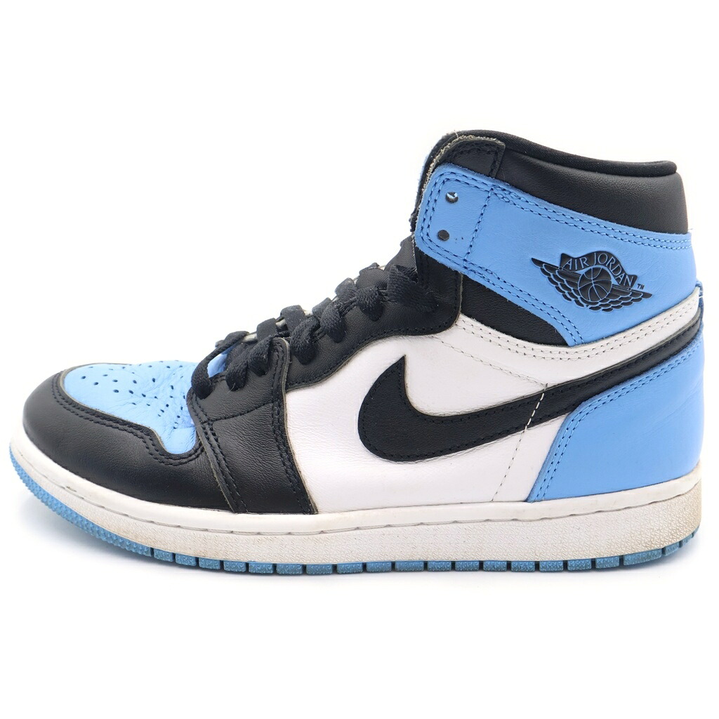 NIKE(ナイキ) 大きさ:25.5糎 AIR JORDAN 1 RETRO HI OG UNIVERSITY BLUE DZ5485-400 エアジョーダン1御機嫌OG ユニバーシティブルー ハイカットスニーカー 青色/白いこと US7.5/25.5糎【中古】【座標軸B】【色合い青色】【オンライン制限事項商いもの】