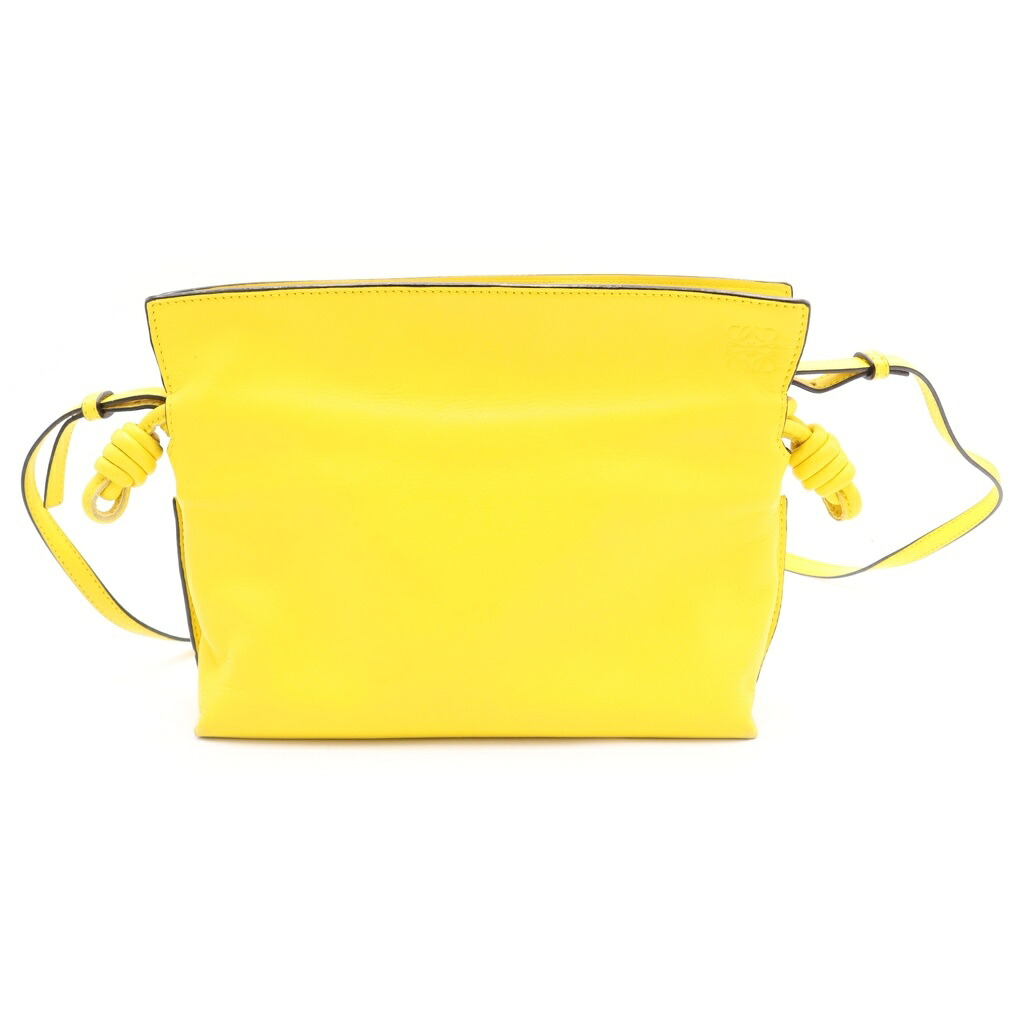 LOEWE(ロエベ) 大いさ:MINI Mini Flamenco Clutch In Nappa フラメンコ ミニ ナパ カーフスキン ショルダーバッグ 黄色 A411FC2X17【中古】【座標軸B】【色合い黄色】【取りまわしバス発着場BRING有楽町マルイ店】