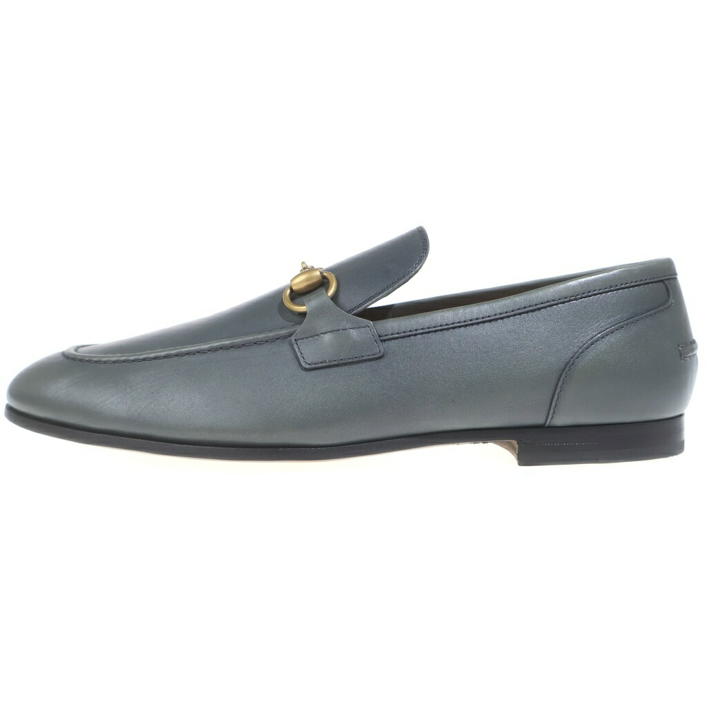 GUCCI(グッチ) 大きさ:9 ヨルダーン ホースビットローファー 薄墨色 406994【中古】【度合いA】【色つや薄墨色】【取りまわしバス発着場渋谷】