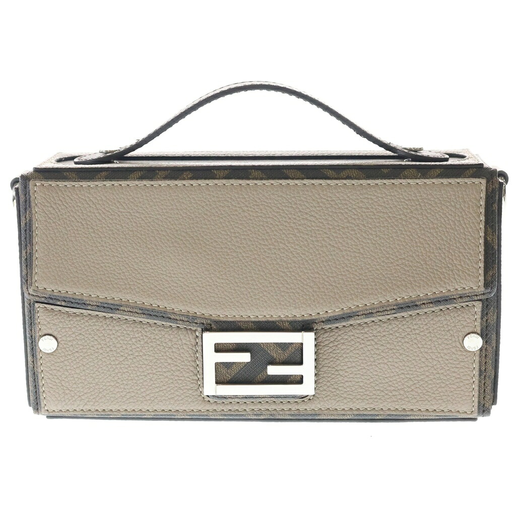 FENDI(フェンディ) 井戸釣瓶 ホンブルグ帽ブート 2WAY御徒面子 ハンドバック ショルダーバッグ ベージュ 赤銅色 なめし革 しろがね色金具【中古】【座標軸B】【色合い赤銅色】【取りまわしバス発着場渋谷】