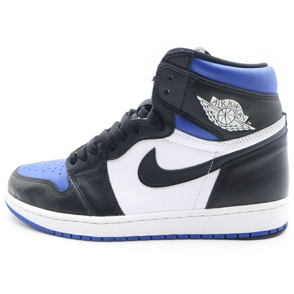 NIKE(ナイキ) 大きさ:28.0糎 AIR JORDAN1 RETRO HIGH OG ROYAL TOE 555088-041 大気圏 ジョーダン1 レトロ ロイヤル トゥ ハイカットスニーカー 白いこと/青色 US10/28糎【中古】【座標軸A】【色合い白いこと】【オンライン制限事項商いもの】