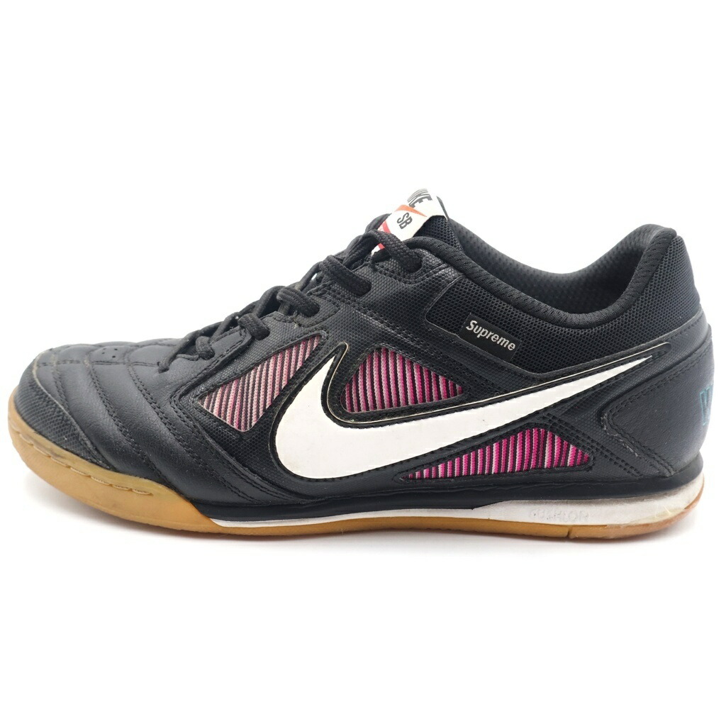 NIKE SB(ナイキエスビー) 大きさ:26.5糎 ×SUPREME LUNER GATO AR9821-001 シュプリーム ルナ ガト ローカットスニーカー 黒いこと/サクラ色 US8.5/26.5糎【中古】【座標軸B】【色合い黒いこと】【オンライン制限事項商いもの】