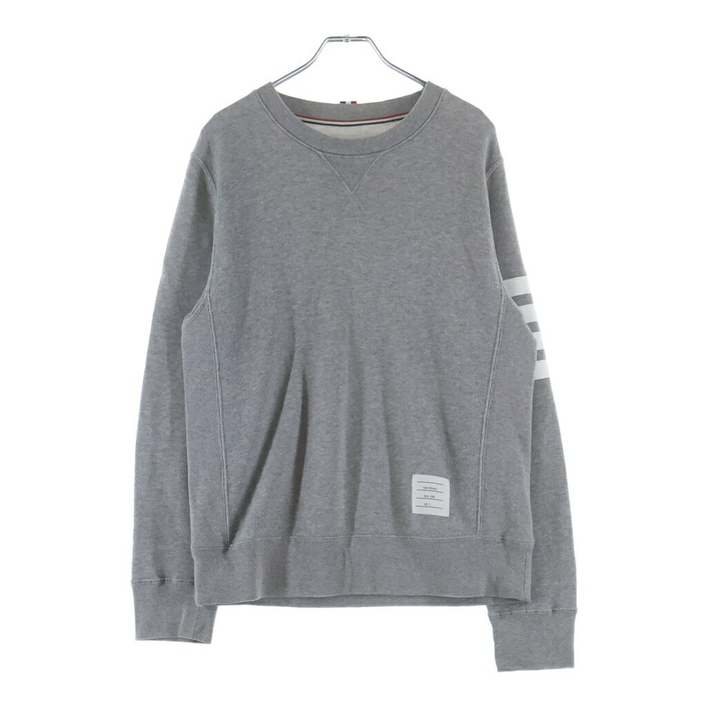 THOM BROWNE(トムブラウン) 大きさ:2 SWEATSHIRT 日本製 労働者の一団素っ首 流汗 調教師 薄墨色 MJT006AK5140【中古】【座標軸B】【色つや薄墨色】【取りまわしバス発着場BRING心斎橋店】