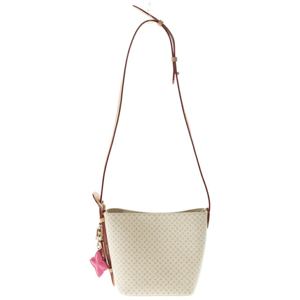 LOUIS VUITTON(ルイヴィトン) LV恋愛関係 オールはたご屋BB ショルダーバッグ 白いこと×赤銅色 なめし革×PVC M15130 ゴールド金具【中古】【座標軸A】【色合い白いこと】【取りまわしバス発着場BRING京都河原町店】
