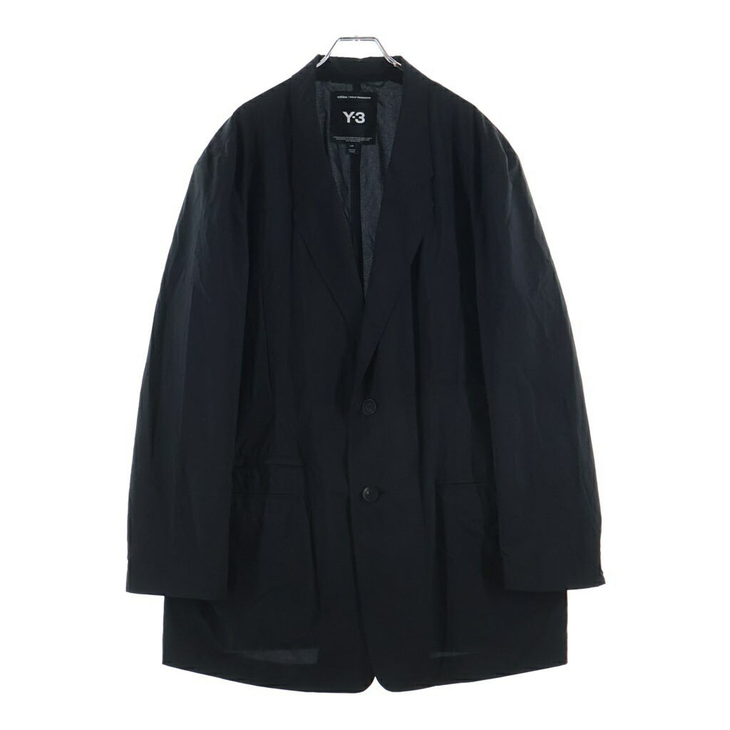 Y-3(ワイスリー) 大きさ:L 25SS OUTER M NY BLAZER ナイロンテーラードジャケット 黒いこと JM1315【中古】【座標軸B】【色合い黒いこと】【オンライン制限事項商いもの】