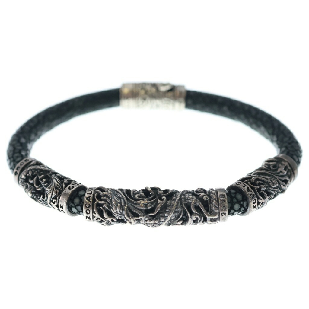 ZOCALO(ソカロ) 大きさ:L（8.5inch ） DRAGON GALUCHAT BRACELET ドラゴン・ガルーシャ・ブレスレット しろがね色 ZBLS0010-8.5【中古】【度合いB】【色つやしろがね色】【取りまわしバス発着場BRING仙台店】