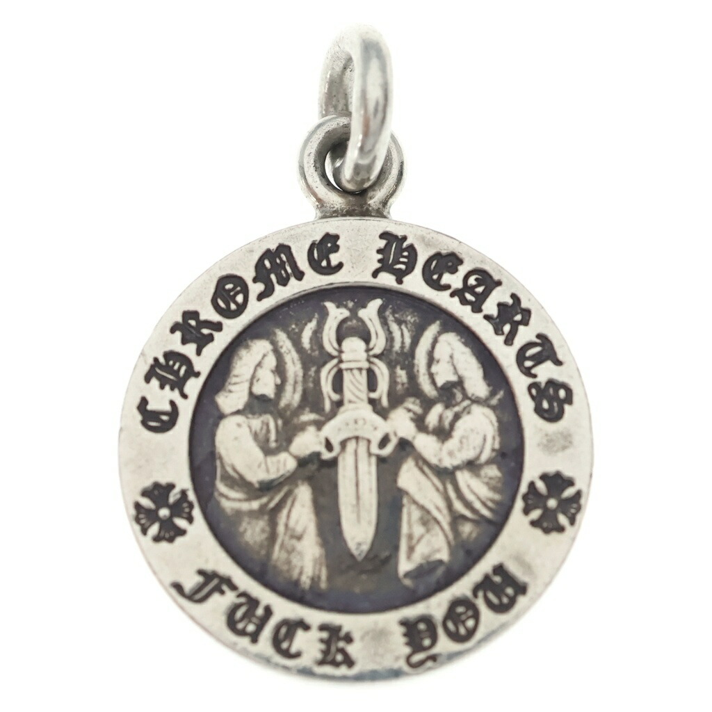 CHROME HEARTS(クロムハーツ) CHRM ANGL MDL V1 エンジェルメダルチャーム シャンデリヤとっ始め しろがね色BCA229【中古】【度合いB】【色つやしろがね色】【取りまわしバス発着場BRING亜米利加村店】