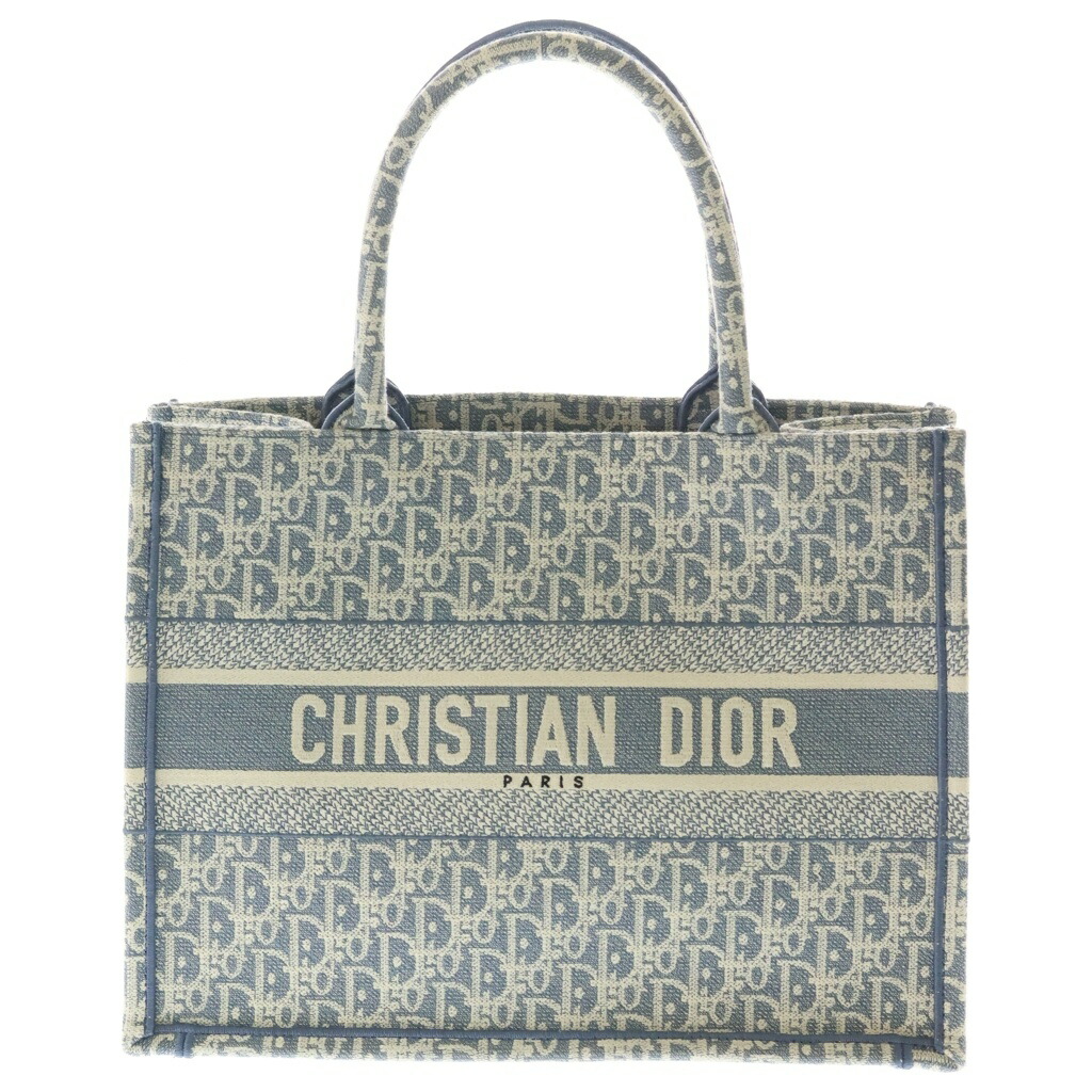 Christian Dior(ディオール) ブックトート 並み並み トートバッグ ハンドバック インディゴブルー ジーンズ【中古】【座標軸A】【色合い青色】【取りまわしバス発着場BRING：RED新宿東口店】