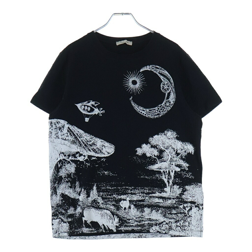 VALENTINO(ヴァレンティノ) サイズ:S Dreamastic グラフィックプリント クールネック 半袖Tシャツ カットソー XVDKC10C6LE ブラック【中古】【程度B】【カラーブラック】【取扱店舗BRING有楽町マルイ店】｜ブランド買取・販売　BRING