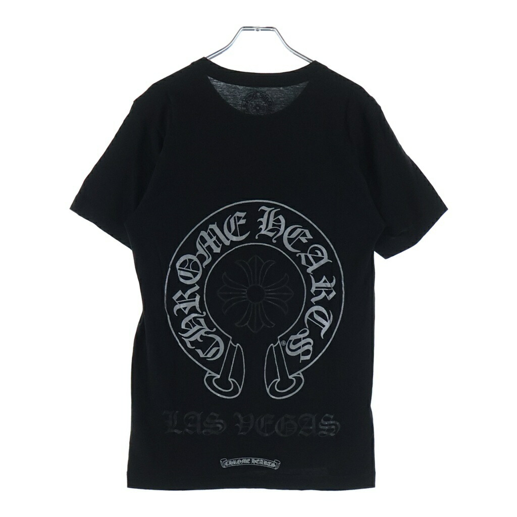 CHROME HEARTS(クロムハーツ) 大きさ:S CH T-SHRT ラスベガス制限事項バックホースシュープリント 半袖プルオーバー カットソー 黒いこと【中古】【座標軸B】【色合い黒いこと】【取りまわしバス発着場BRING横浜ビブレ店】