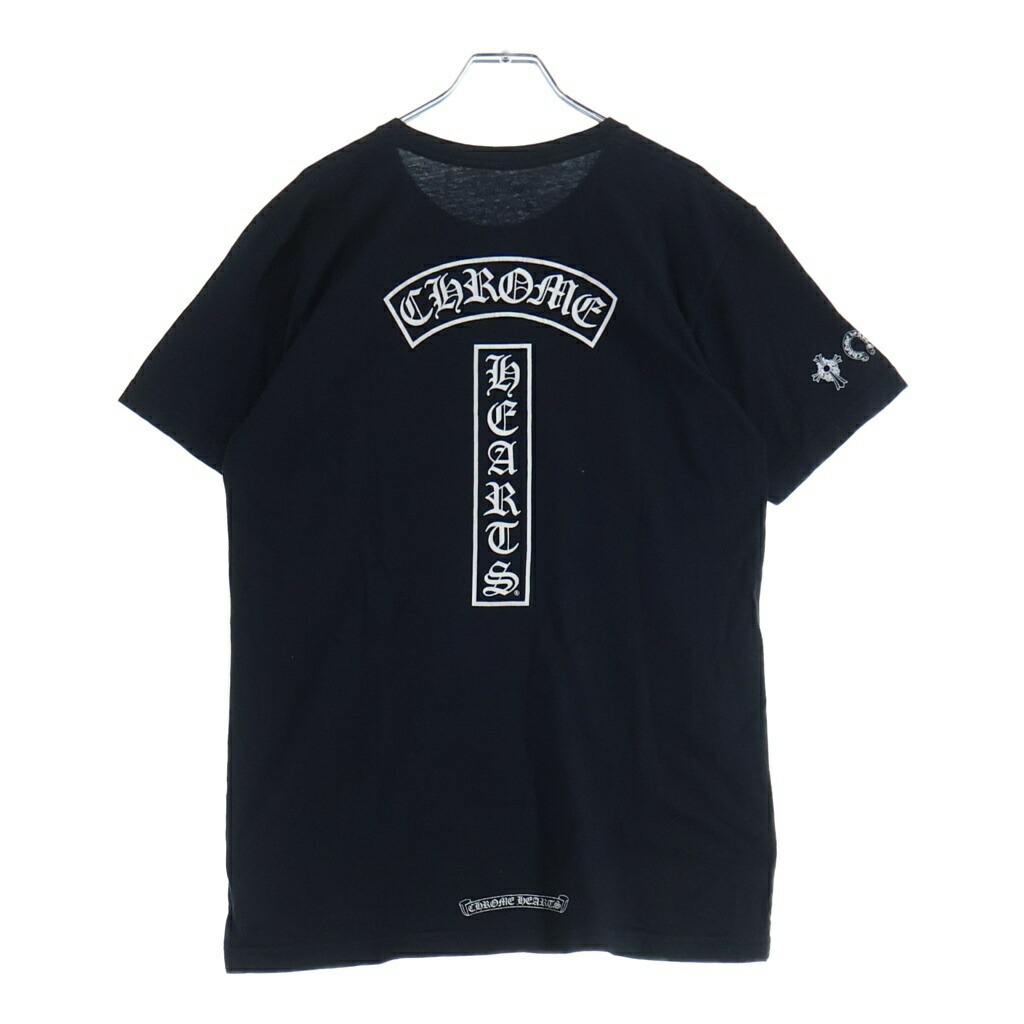 CHROME HEARTS(クロムハーツ) 大きさ:M CH PLUS HORSESHOE BACK T-BAR T-SHIRT CHつけ加える 鉄蹄 うしろ側T赤ちょうちん 刷り上げる 労働者の一団素っ首半袖プルオーバー カットソー 黒いこと【中古】【座標軸B】【色つや黒いこと】【取りまわしバス発着場BRING梅田茶屋町店】