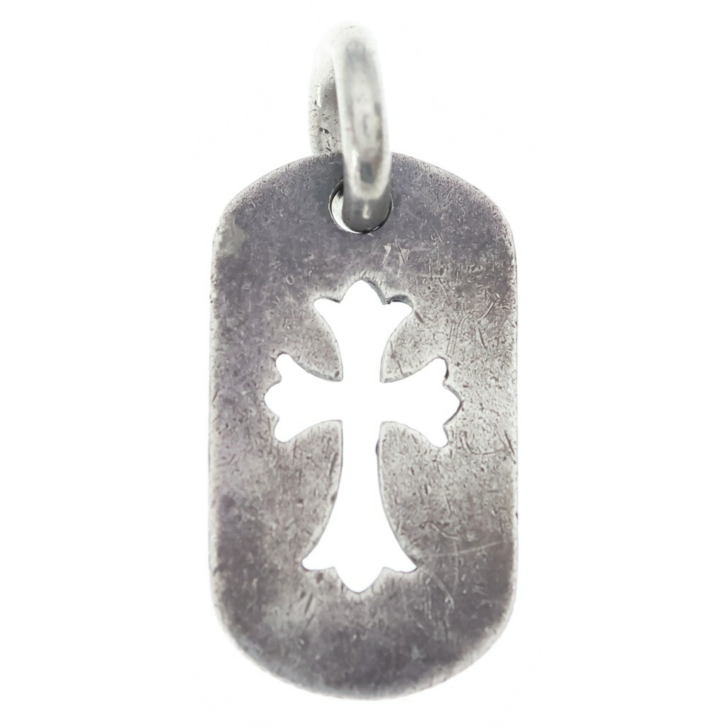 CHROME HEARTS(クロムハーツ) D TAG SML CO CRS カットアウトクロスドッグタグ スモール シャンデリヤいの一番 しろがね色 BCA242【中古】【座標軸B】【色合いしろがね色】【取りまわしバス発着場BRING亜米利加村店】