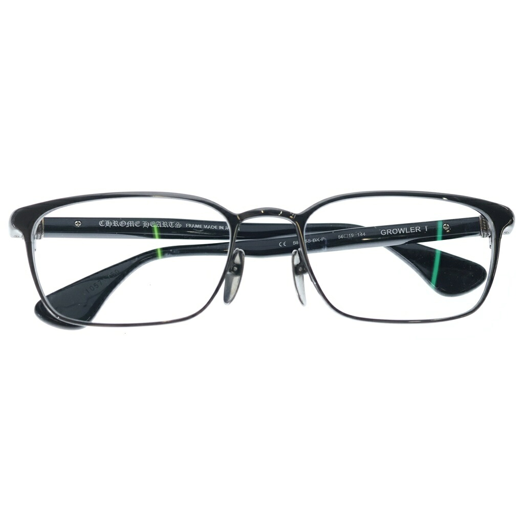 CHROME HEARTS(クロムハーツ) 大きさ:56□19ー114 GROWLER I グラウラー 真四角 アイウェア 黒いこと【中古】【度合いA】【色つや黒いこと】【取りまわしバス発着場BRING心斎橋店】