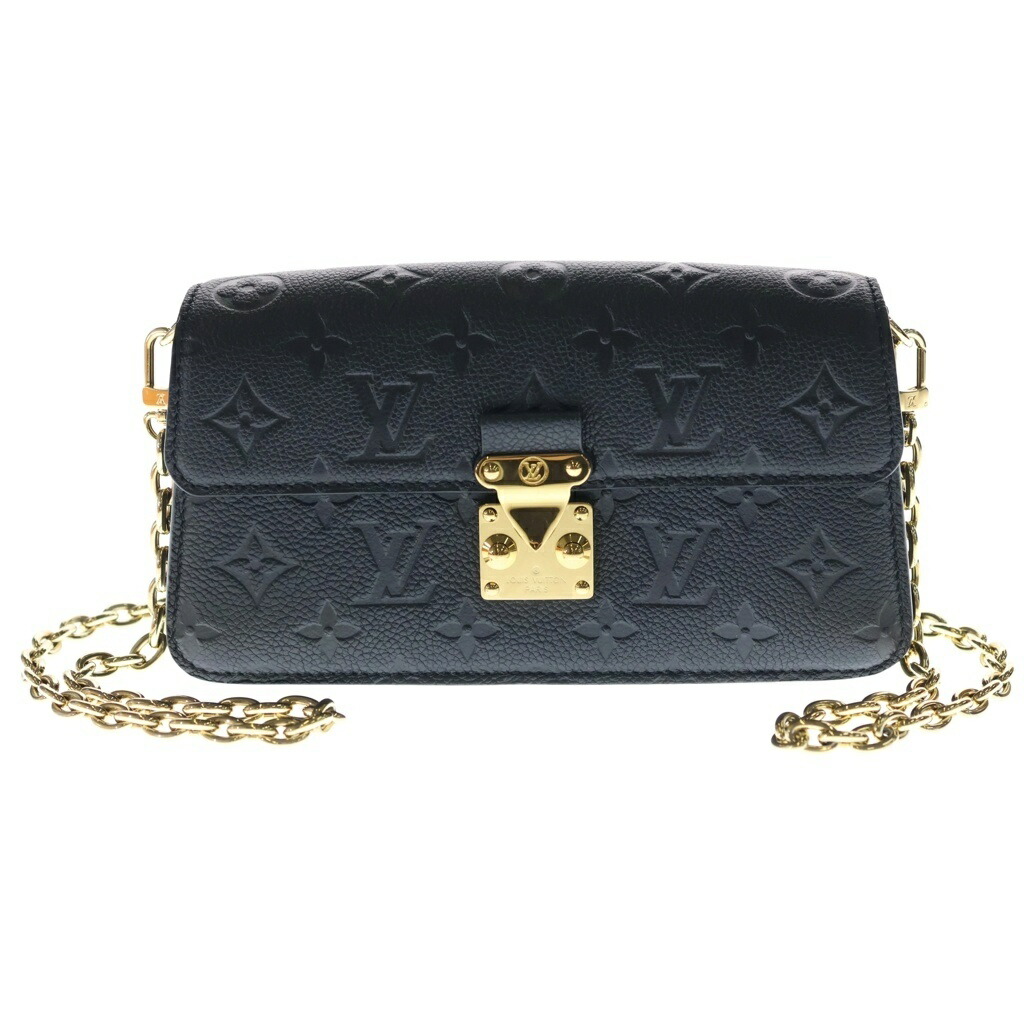 LOUIS VUITTON(ルイヴィトン) 大きさ:- モノグラムアンプラント ウォレット オン チェーン・メティス ショルダーバッグ チェーン店御徒面子 黒いこと なめし革 M82637 ゴールド金具【中古】【度合いA】【色つや黒いこと】【取りまわしバス発着場新宿】