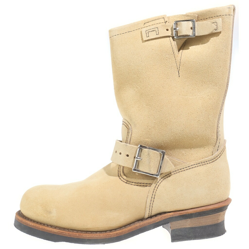 RED WING(赤いこと 舞台の袖) 大きさ:8.1/2D 8268 ENGINEER BOOTS スウェード 科学技術者ブーツ ハイカットシューズ ベージュ【新古品/中古】【座標軸S】【色合いベージュ】【取りまわしバス発着場AWESOME高円寺店】