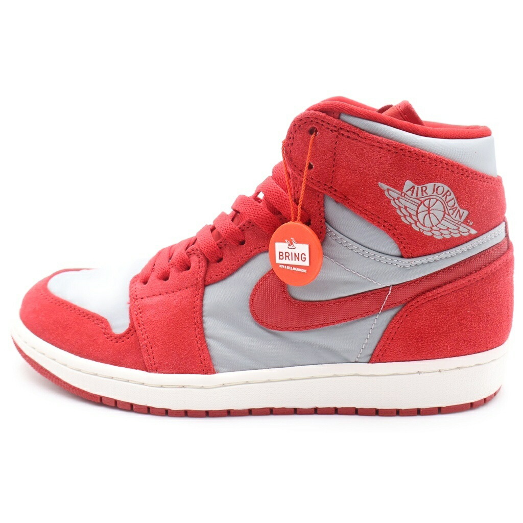 NIKE(ナイキ) 大きさ:27.0珊 AIR JORDAN 1 HIGH エアジョーダン1 レトロ ハイカットスニーカー 赤いこと/薄墨色 US9/27珊 AA3993-601【新古品/中古】【度合いS】【色つや赤いこと】【取りまわしバス発着場BRING WASTE_NOT】