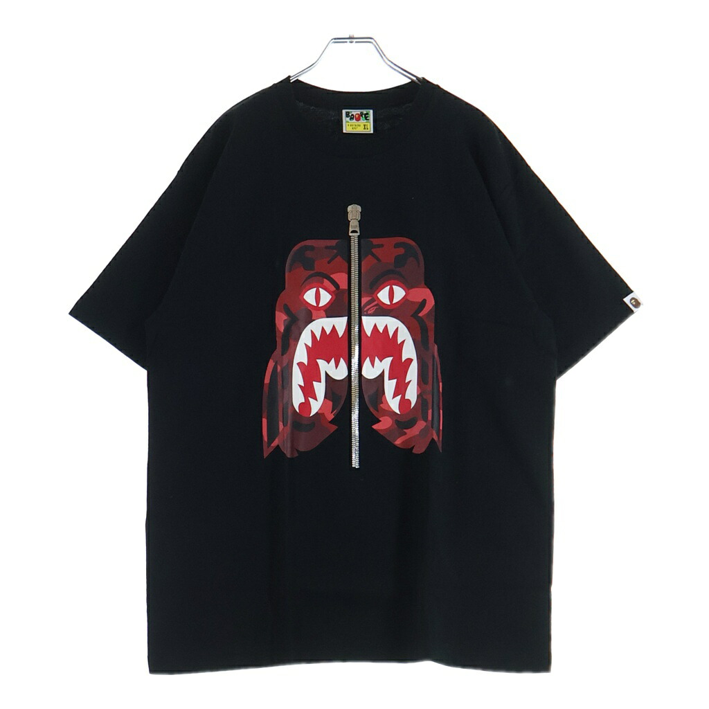 BAPE BY A BATHING APE(ベイプ ア ベイシング エイプ) 大きさ:XL Color Camo Tiger Tee 色つや合鴨 虎 刷り上げる 労働者の一団のど首 半袖ティーシャツ カットソー 黒いこと【新古品/中古】【度合いS】【色つや黒いこと】【取りまわしバス発着場原宿】