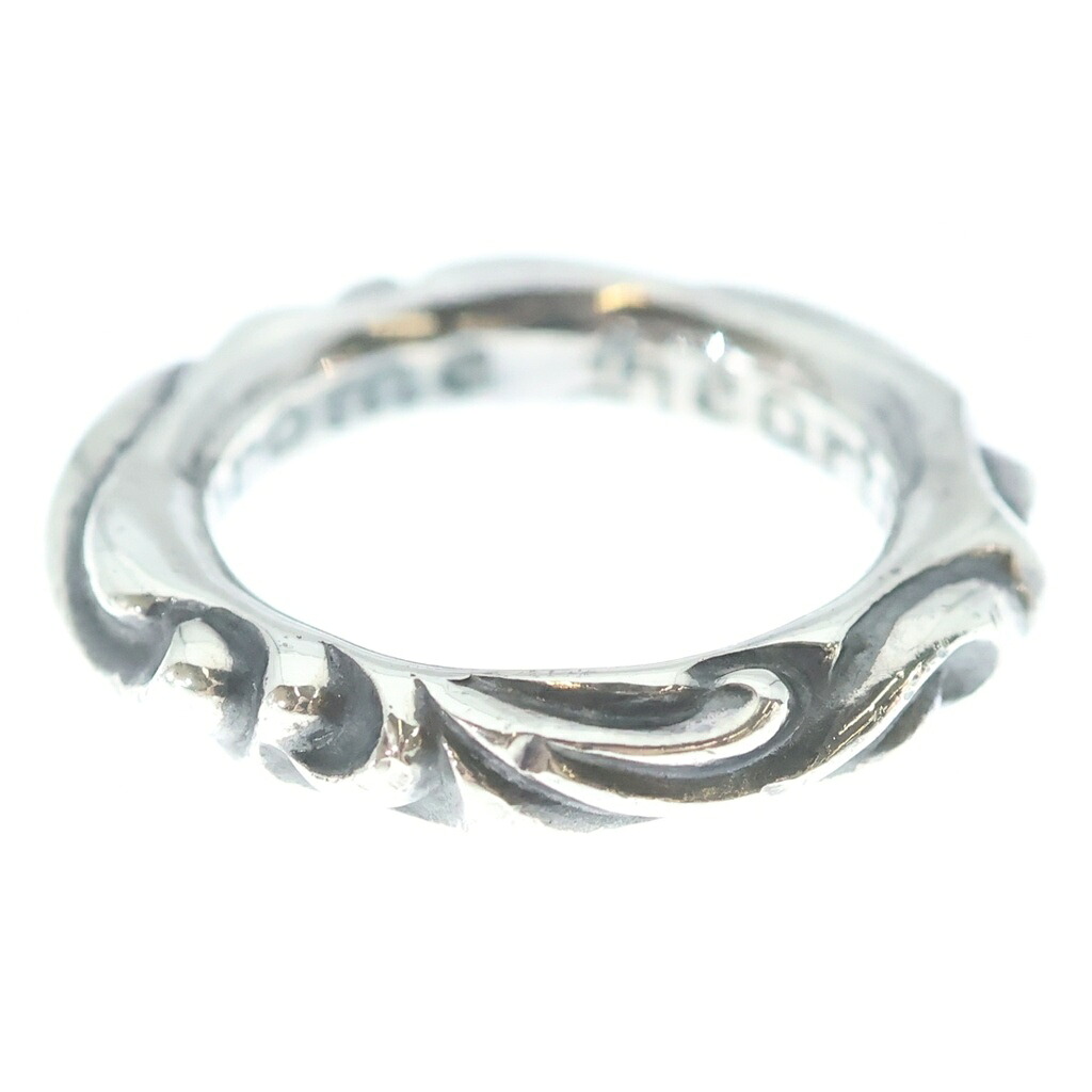 CHROME HEARTS(クロムハーツ) 大きさ:11.5号 SCRL BAND スクロールダンス楽隊 輪っか しろがね色 BCA351【中古】【座標軸B】【色合いしろがね色】【取りまわしバス発着場BRING福岡天神店】