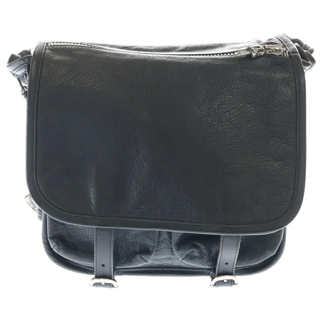 CHROME HEARTS(クロムハーツ) SHOULDER BAG-TINY ガンスリンガーストラップレザーショルダーバッグ 黒いこと【中古】【度合いB】【色つや黒いこと】【取りまわしバス発着場OneStyle新宿店】