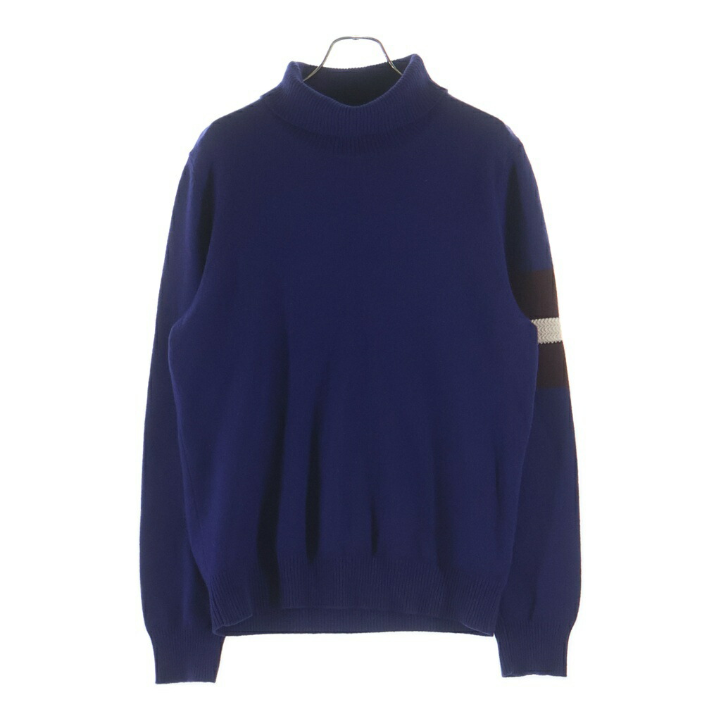 Maison Margiela(メゾンマルジェラ) 大きさ:M 19AW ラインタートルネックニット カシミール混 パープル S50HA0904【中古】【度合いB】【カラーパープル】【取りまわしバス発着場BRINGご廟店】