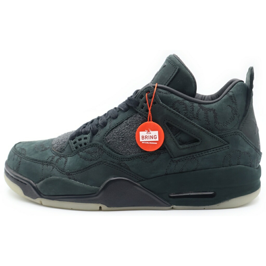 NIKE(ナイキ) 大きさ:29.0珊 ×KAWS AIR JORDAN 4 RETRO BLACK 930155-001 カウズ エアジョーダン4 レトロ ハイカットスニーカー US11/29.0珊 黒いこと【新古品/中古】【度合いS】【色つや黒いこと】【取りまわしバス発着場BRING KICKS】