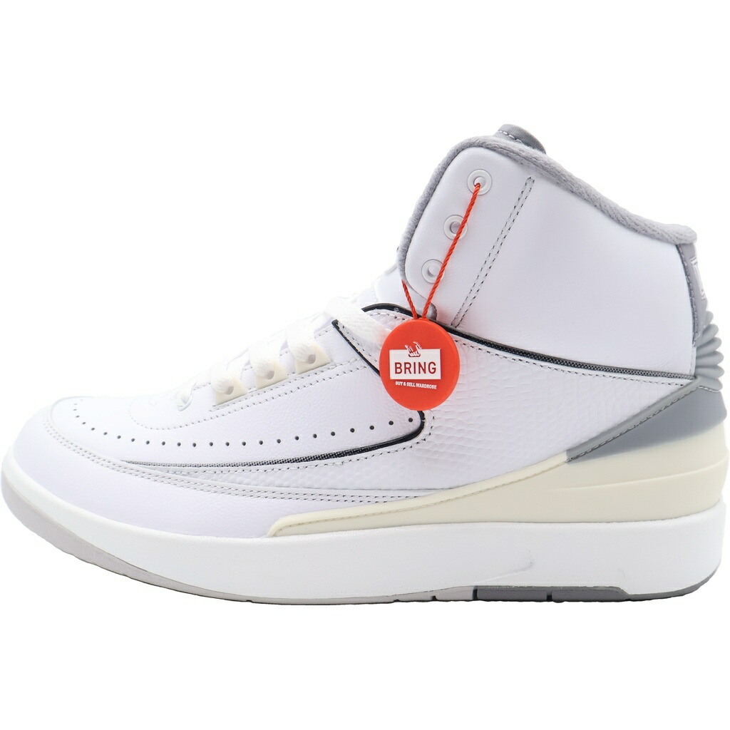 NIKE(ナイキ) 大きさ:27.5珊 AIR JORDAN 2 WHITE AND CEMENT GREY DR8884-100 エアジョーダン2 白いこと アンド セメント質薄墨色 ミッドカットスニーカー US9.5/27.5珊 白いこと/薄墨色【新古品/中古】【度合いS】【色つや白いこと】【取りまわしバス発着場BRING KICKS】