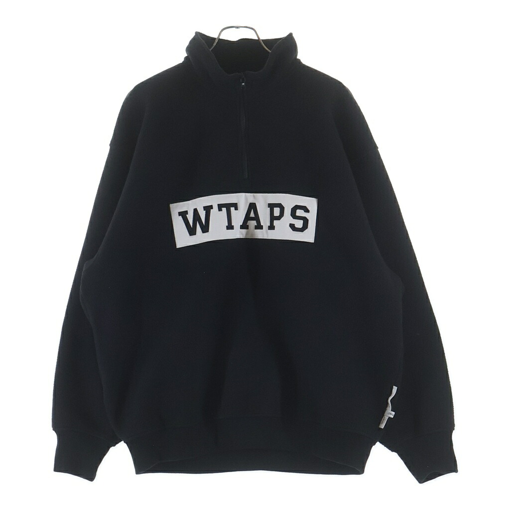 WTAPS(ダブルタップス) 大きさ:4 Depst 02 デペスト02 ハーフジップ フリースプルオーバースウェット 黒いこと 242ATDT-CSM26【中古】【座標軸B】【色つや黒いこと】【取りまわしバス発着場BRING横浜ビブレ店】
