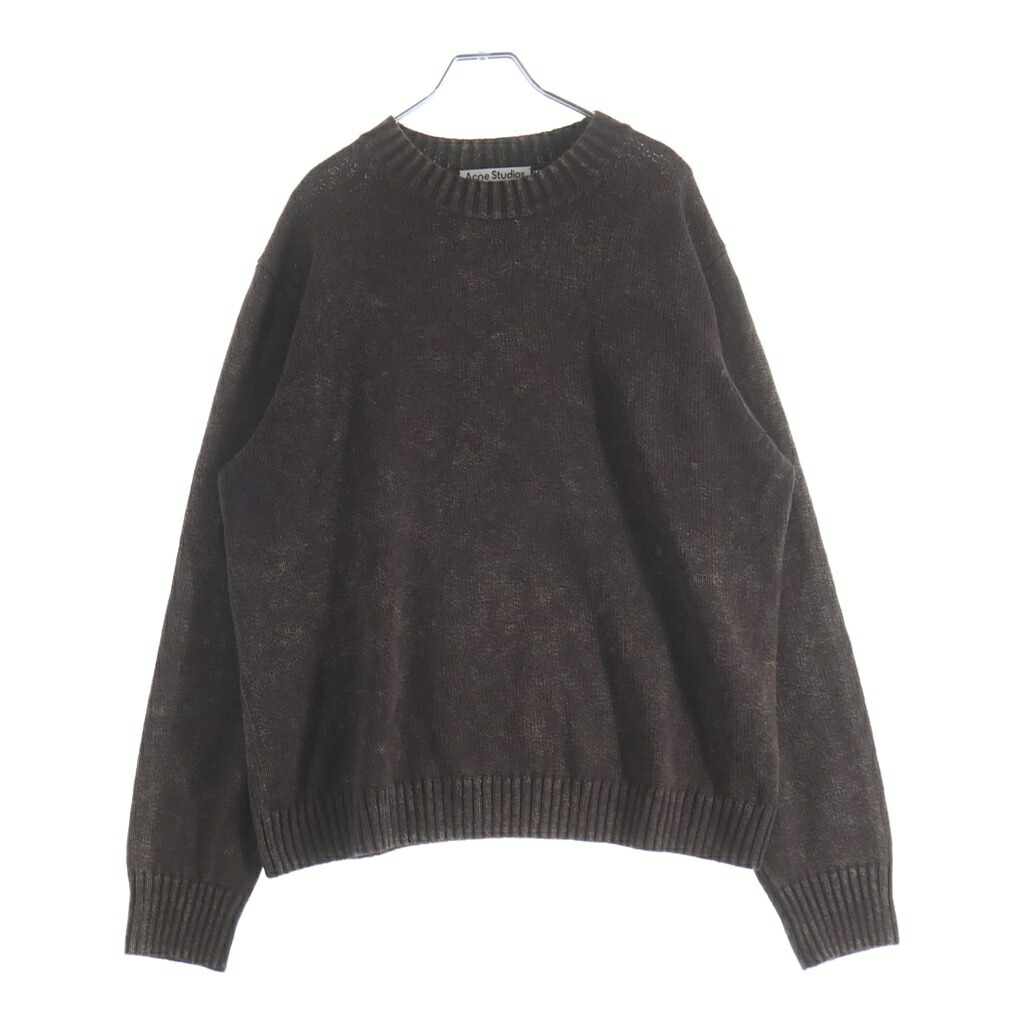 Acne Studios(アクネ ストゥディオズ) 大きさ:L Wash Crew Knit ウォッシュドニット 長袖プルオーバー B60296 赤銅色【中古】【度合いB】【色つや赤銅色】【取りまわしバス発着場BRING THRIFT CLOSET あべの店】