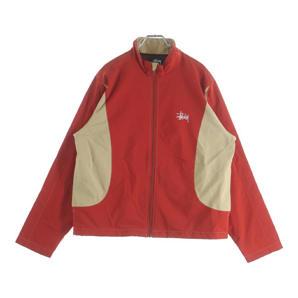 STUSSY(ステューシー) 大きさ:S 21SS Panel Track Jacket パネルナイロントラックジャケット 赤いこと【中古】【座標軸B】【色合い赤いこと】【取りまわしバス発着場BRING THRIFT CLOSET あべの店】