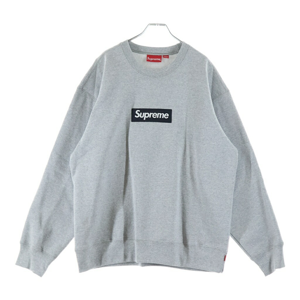 SUPREME(シュプリーム) 大きさ:L 22AW Box Logo Crewneck ボックス席ロゴタイプ 労働者の一団のど首 汗水 調教師 薄墨色【新古品/中古】【座標軸S】【色合い薄墨色】【取りまわしバス発着場BRING廟堂店】