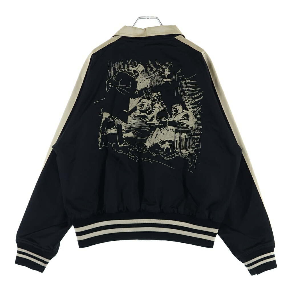 ENFANTS RICHES DEPRIMES(アンファンリッシュデプリメ) サイズ:L 24AW Opium Den Varsity NY Edition Jacket オピウムデン バーシティーニューヨークエディションジャケット ブラック/アイボリー【中古】【程度A】【カラーブラック】【取扱店舗OneStyle名古屋パルコ店】|ブランド買取・販売 BRING