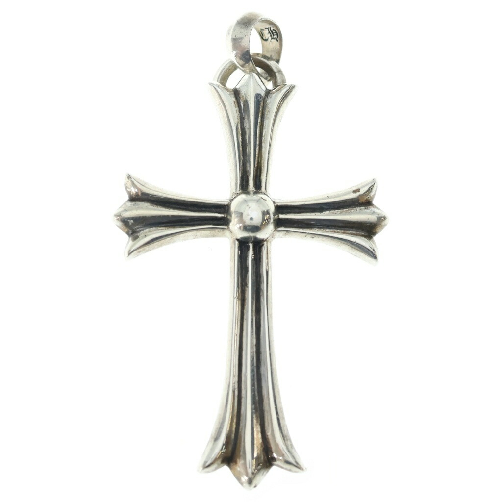 CHROME HEARTS(クロムハーツ) CH CRS LG W/BALE Wベイル ラージCHクロスペンダントトップ しろがね色 BCA215【中古】【度合いB】【色つやしろがね色】【取りまわしバス発着場OneStyle新宿店】