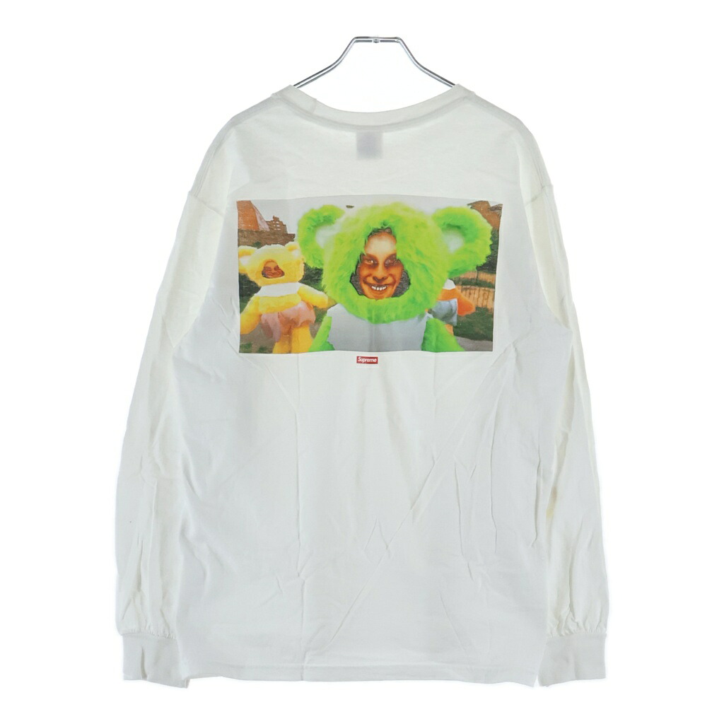 SUPREME(シュプリーム) 大きさ:M 25SS Aphex Twin Donkey Rhubarb L/S Tee エイフェックスツイン ドン足懸かり 食用ダイオウ 長袖プルオーバー カットソー 白いこと【中古】【座標軸B】【色合い白いこと】【取りまわしバス発着場渋谷】