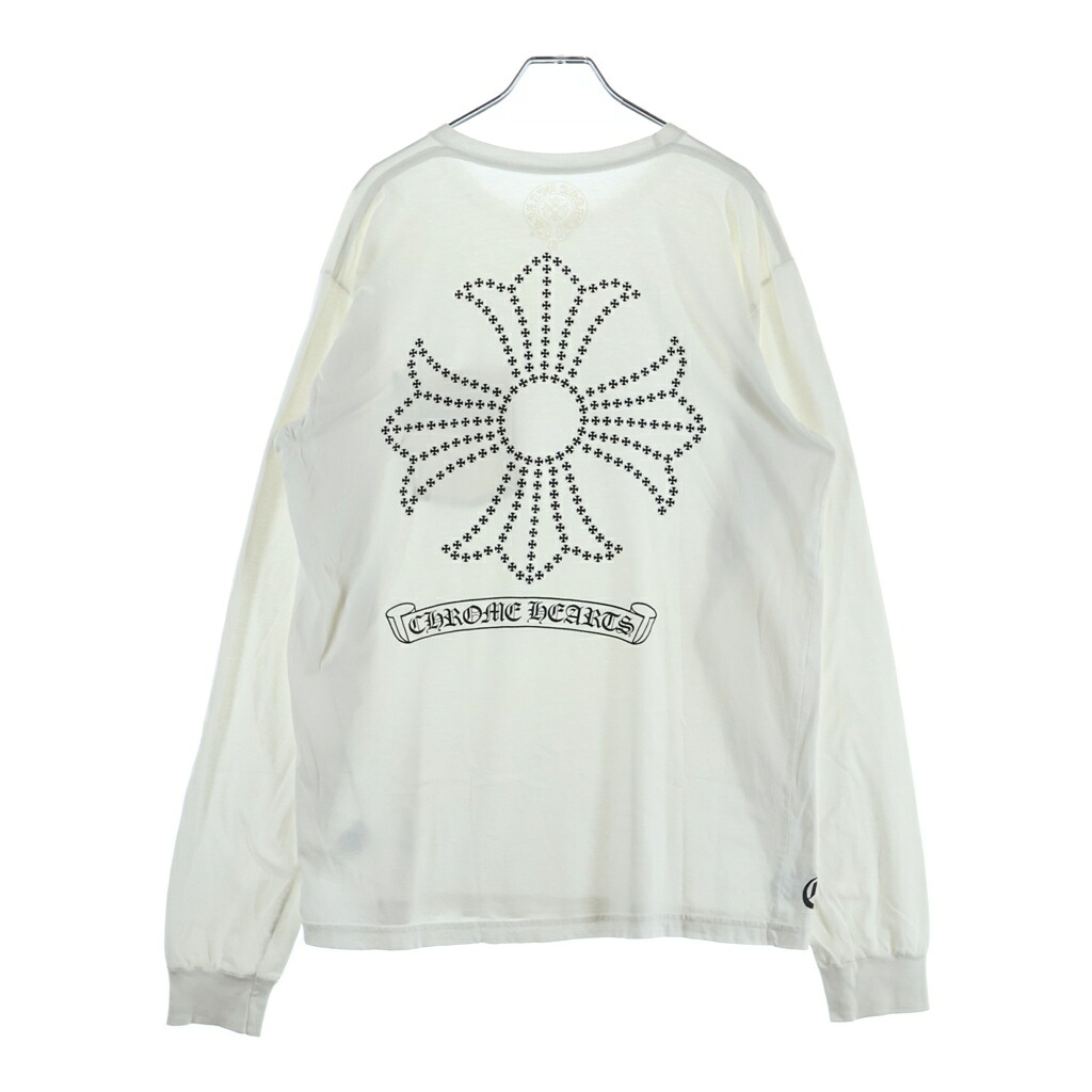 CHROME HEARTS(クロムハーツ) 大きさ:L CH L/S TEE うしろ側CH足し加える刷り上げる 長袖 ロングスリーブカットソー ロンT 白いこと【中古】【座標軸B】【色合い白いこと】【取りまわしバス発着場BRING仙台店】