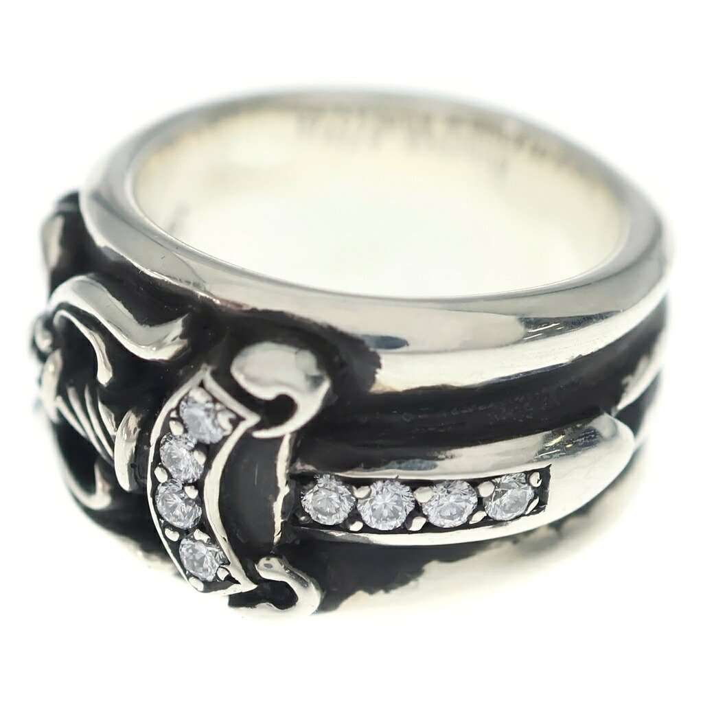 CHROME HEARTS(クロムハーツ) 大いさ:13号 DAGGER P/DIA ダガーリング PAVE金剛石 しろがね色【中古】【座標軸A】【色合いしろがね色】【取りまわしバス発着場BRING京都河原町店】